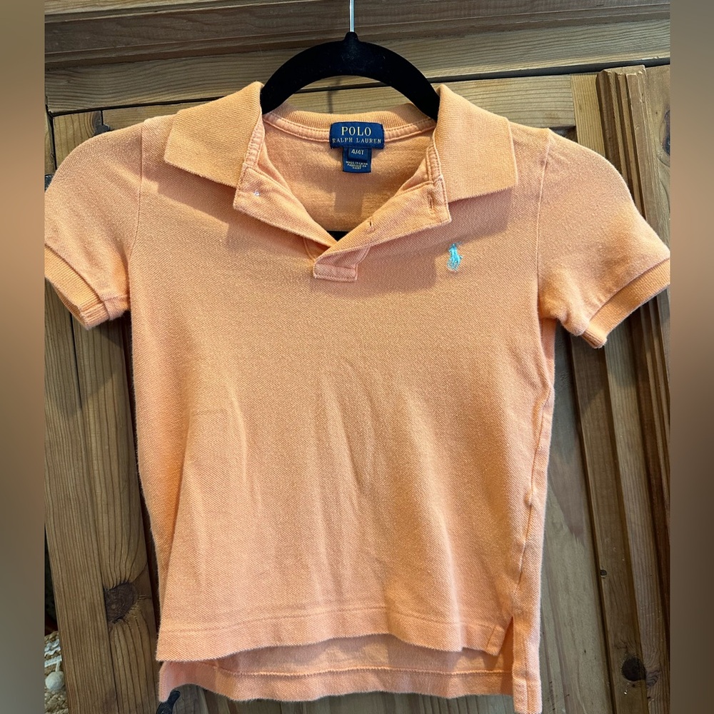 Light Orange Polo by Ralph Lauren sz 4T - mint condition!